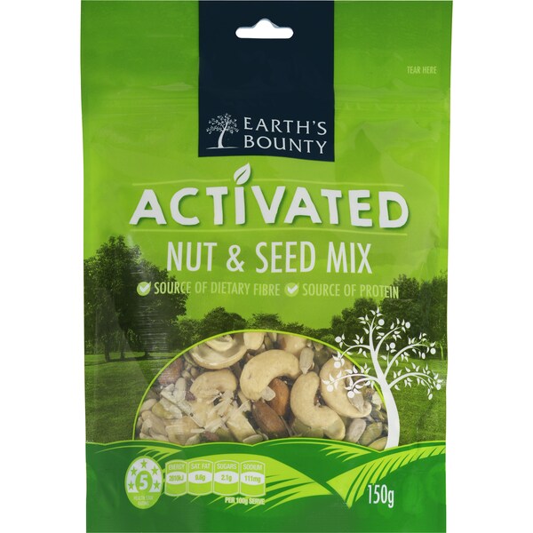 Earth's Bounty Activated Mixed Nuts & Seeds  150g