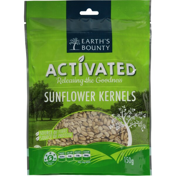 Earth's Bounty Activated Sunflower Kernels  150g