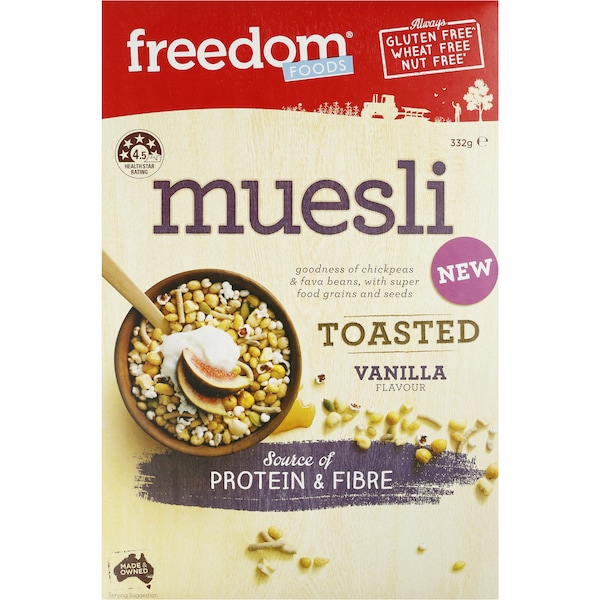 Freedom Foods Toasted Muesli Vanilla 332g
