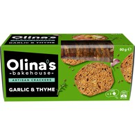 Olina's Bakehouse Artisan Crackers Biscuits Garlic & Thyme