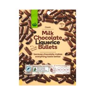 Woolworths Milk Chocolate Liquorice Bullets