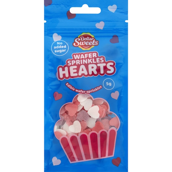 Dollar Sweets Wafer Sprinkles Hearts 5g