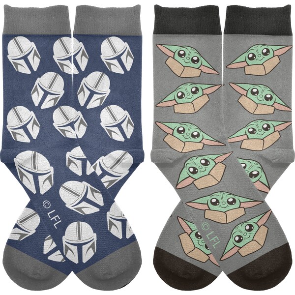 Christmas Socks Grogu & Mandalorian 2 pack