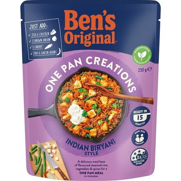 Ben's Original One Pan Creations Indian Biryani Style Meal Base 250g