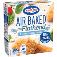 Birds Eye Air Baked South American Flathead Crumbed Fish