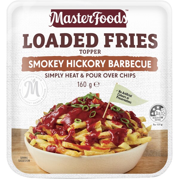 MasterFoods Loaded Fries Topper Smokey Hickory Barbecue 160g