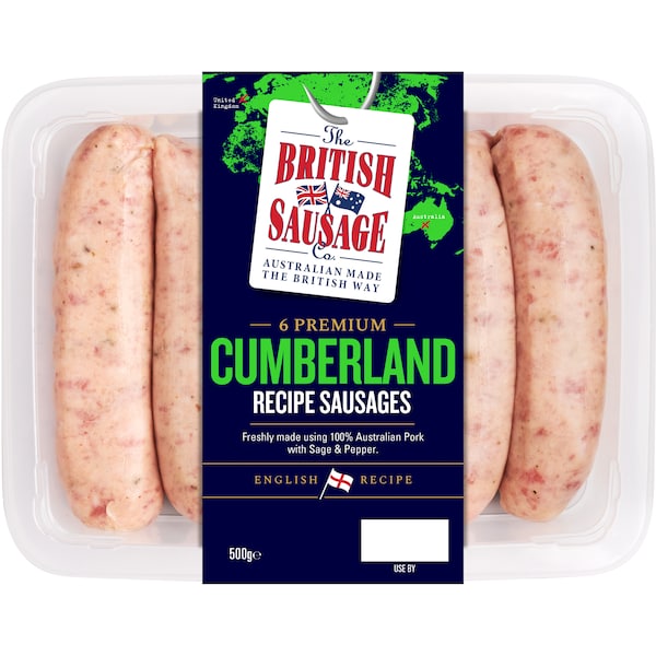 The British Sausage Co Thick Cumberland Sausages 500g