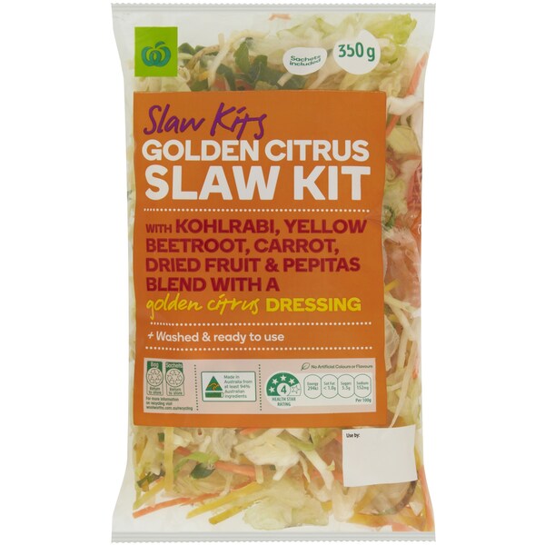 Woolworths Slaw Kits Golden Citrus 350g