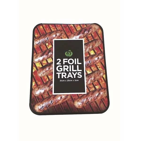 Woolworths Foil Grill Trays 2 Pack
