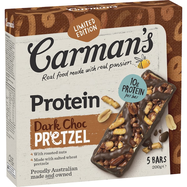 Carman's Protein Nut BarsDark Chocolate Pretzel 5 pack