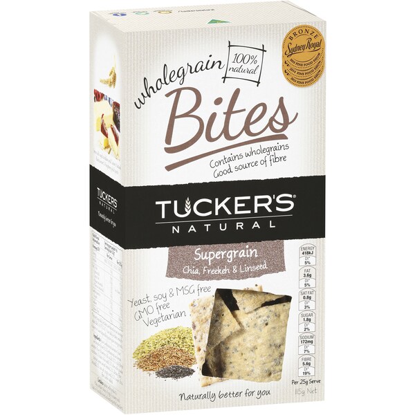 Tucker's Natural Wholegrain Bites Supergrains 115g