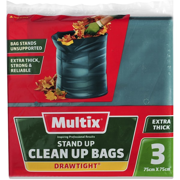 Multix Drawtight Stand Up Garbage Bags 3 Pack