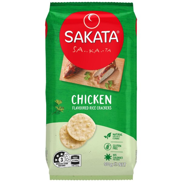 Sakata Rice Cracker Biscuits Chicken 90g