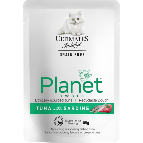 Ultimates Indulge Planet Aware Tuna With Sardine Wet Cat Food 85g