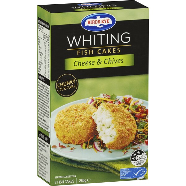 Birds Eye Whiting Fish Cake Cheese & Chive 280g