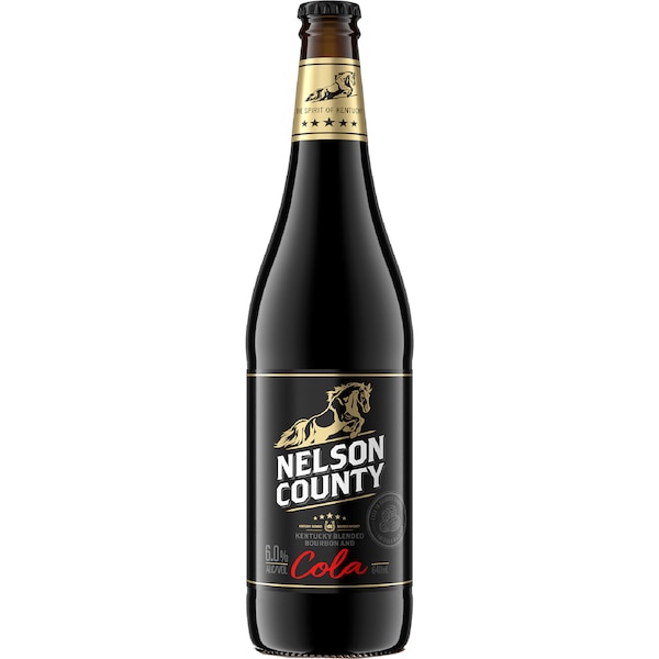 Nelson County Blended Bourbon & Cola Black 6% Bottle 640ml