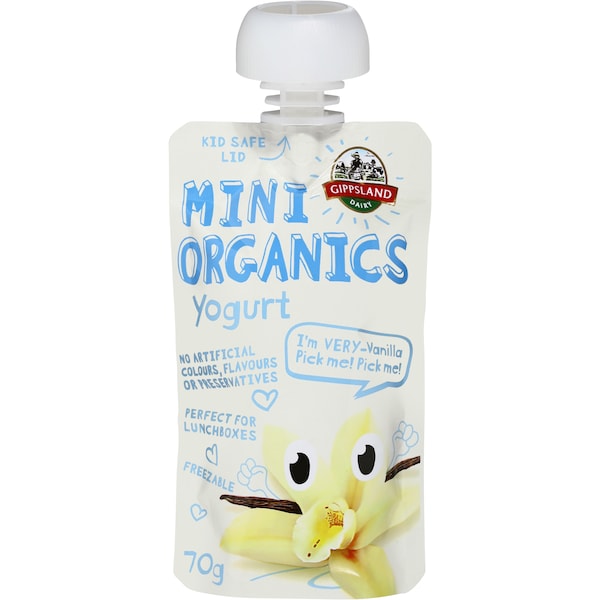 Gippsland Dairy Mini Organic Vanilla Yoghurt 70G