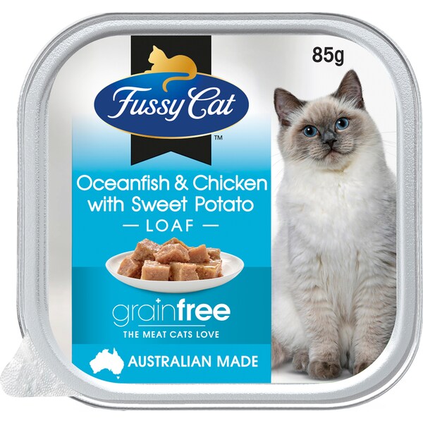 Fussy Cat Grain Free Adult Wet Cat Food Oceanfish & Chicken 85g