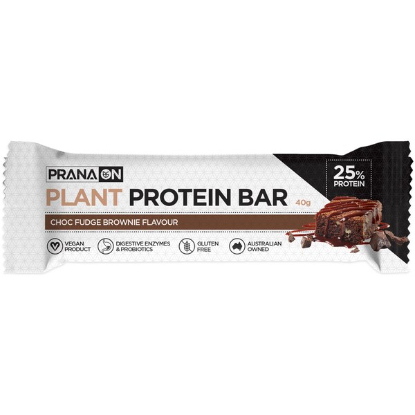 PranaOn Plant Protein Bar Choc Fudge Brownie Flavour 40G