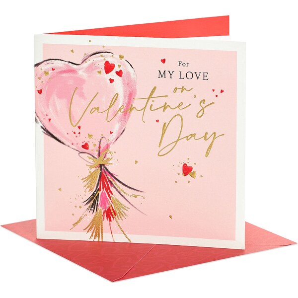 John Sands Valentine's Day Card Balloon Heart each