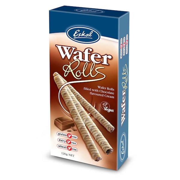 Eskal Gluten Free Wafer Rolls 120g x 12 pack