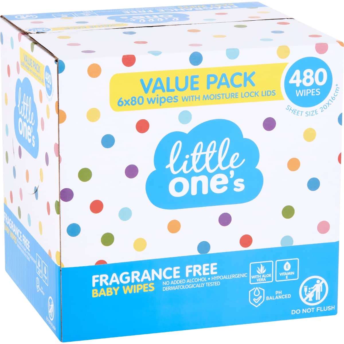 Little One's Baby Wipes 480 Pack bunch