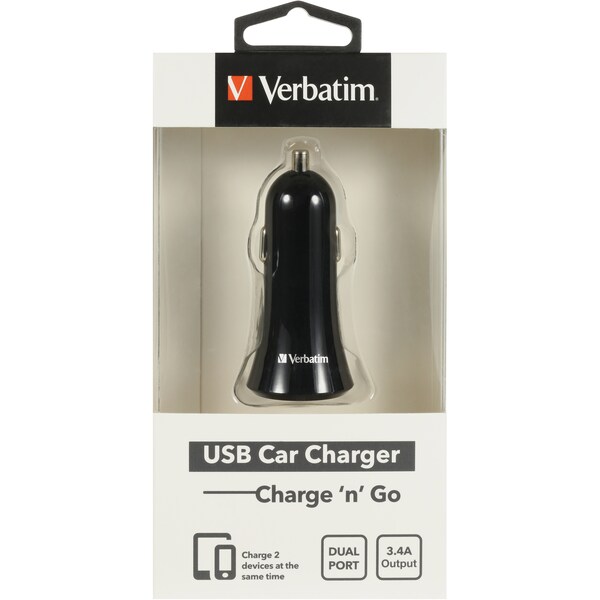 Verbatim 3.4 Dual Port Car Charger Each