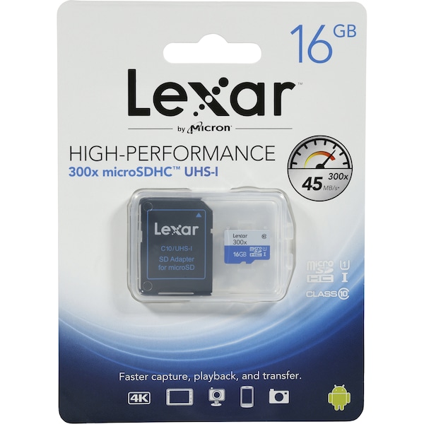Lexar High Perf -   Sdmi 16gb (300x) 1pk