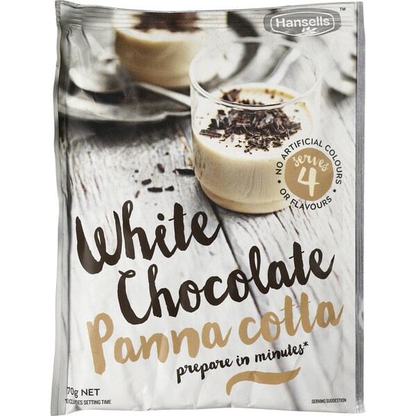 Hansells Make At Home White Choc Panna Cotta 70g