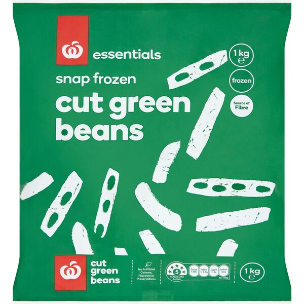 Essentials Frozen Cut Green Beans 1kg