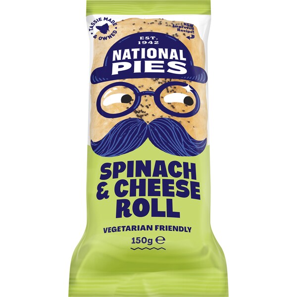 National Pies Frozen Spinach & Cheese Roll 150g