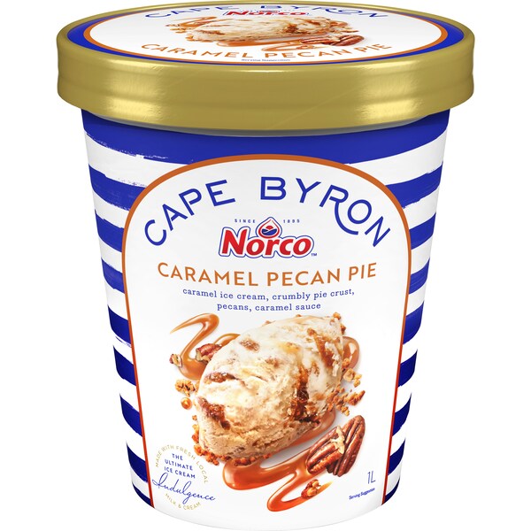 Norco Cape Byron Ice Cream Tub Caramel Pecan Pie 1L