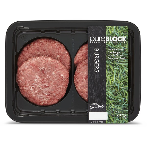 Pure Black Beef Burgers 450g