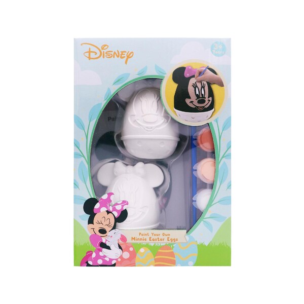 Easter Paint Your Own Plaster Egg Minnie 2 pack