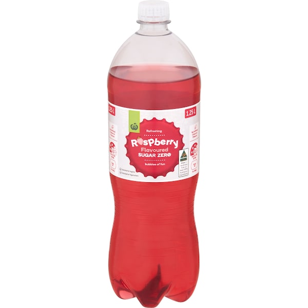 Woolworths Raspberry Drink Zero Sugar 1.25L