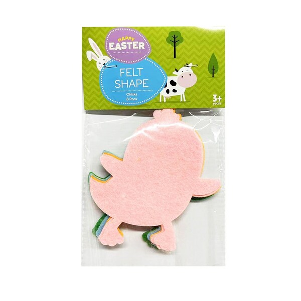 Easter Felt Shape Chicks 8 pack