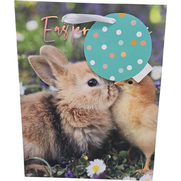 Easter Gift Bag Medium Photographic Bunny each