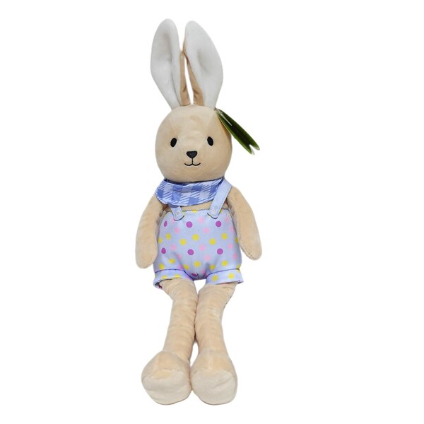 Easter Character Bunny Toy Blue Overalls each
