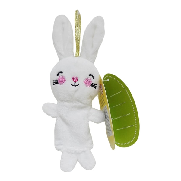 Easter Finger Puppet Toy Biege Bunny each