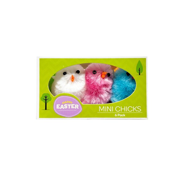 Easter Mini Chicks Multi Coloured 6 pack