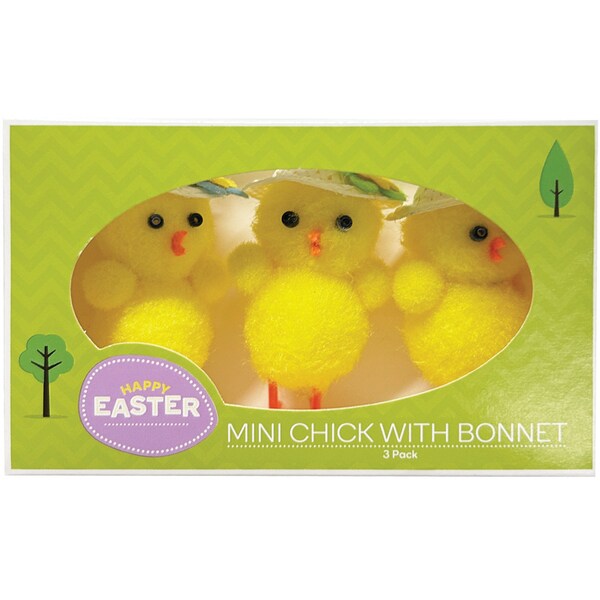 Easter Mini Chicks With Bonnet 3 pack
