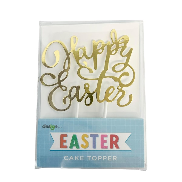 Easter Easter Cake Topper Gold each