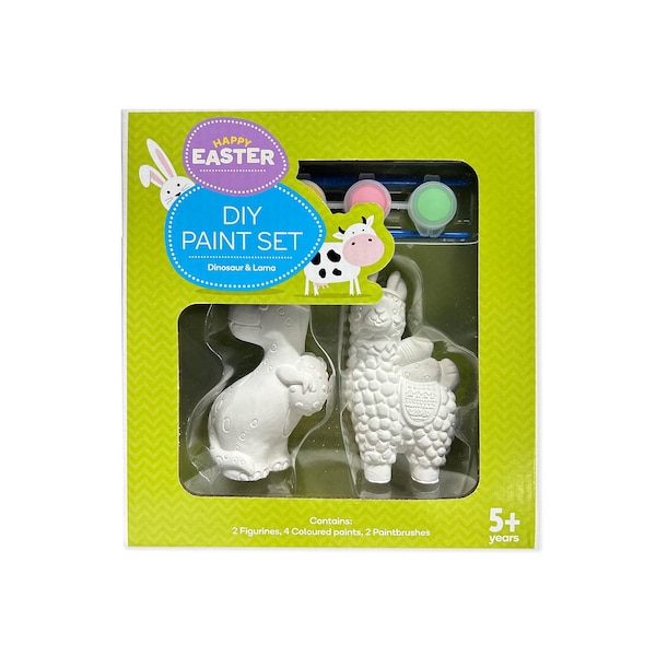 Easter Do It Yourself Paint Set Dinosaur & Ilama 2 pack