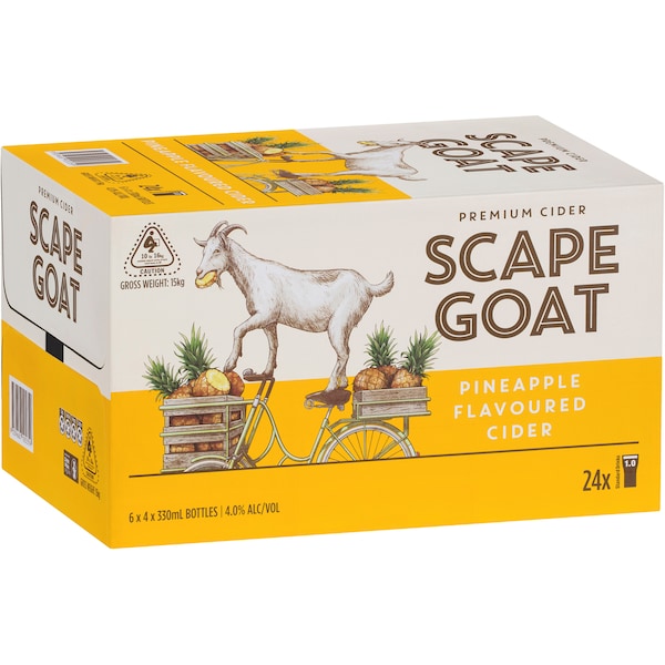 Scape Goat Pineapple Flavoured Cider 330mL x 24 case