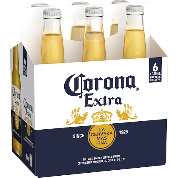 Corona Extra Lager Bottles 330mL x 6 pack
