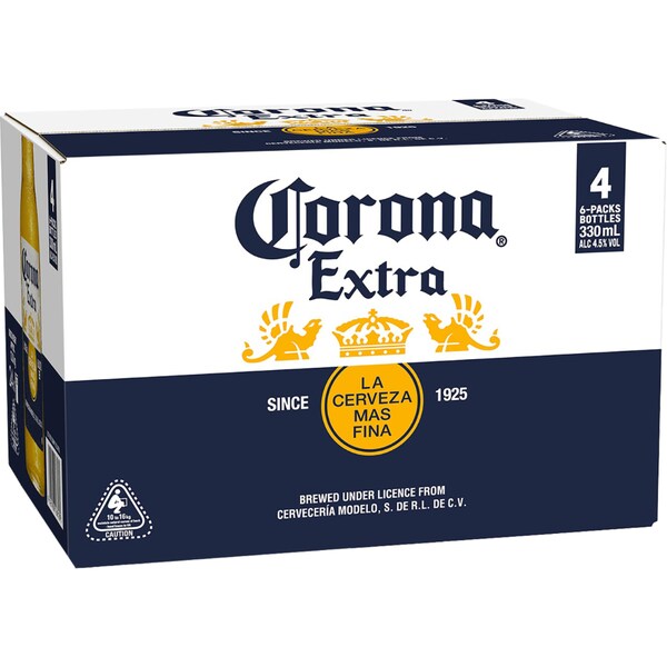 Corona Extra Lager Bottles 330mL x 24 pack