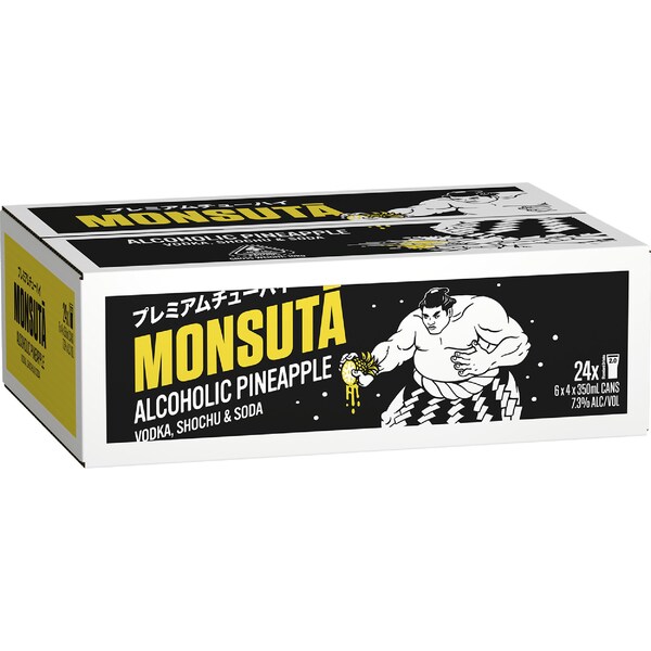 Monsuta Pineapple Chuhai Can 350mL x 24 Case