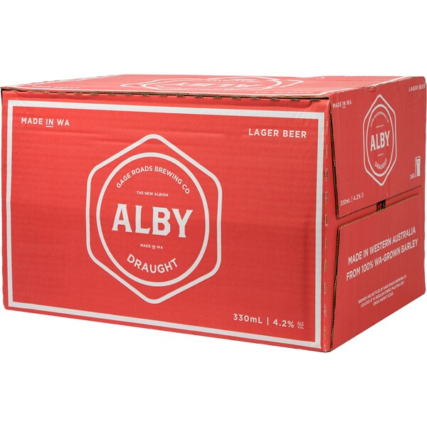 Alby Draught Bottles 330mL x 24 case