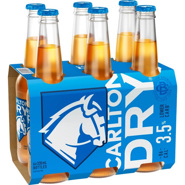 Carlton Dry Mid 3.5 330mL x 6 pack