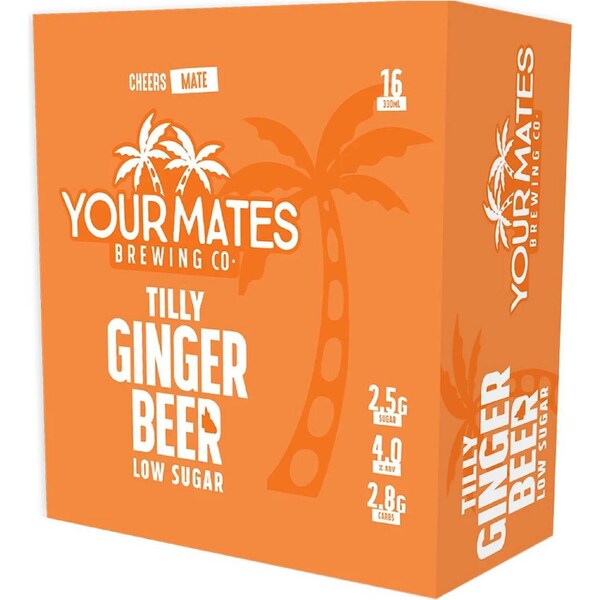Your Mates Brewing Co. Tilly Ginger Beer Cans 330mL x 16 pack